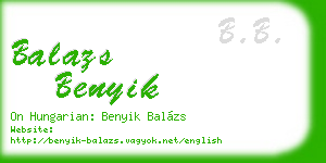 balazs benyik business card